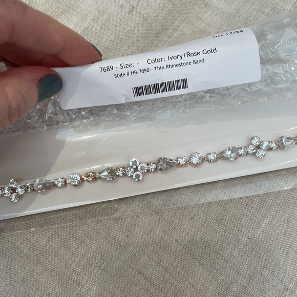 New Bridal Belt or Headband Rose Gold - Picture 1 of 4